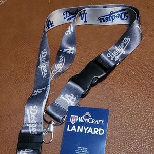 Wincraft Dodgers Blue and Gray Lanyard